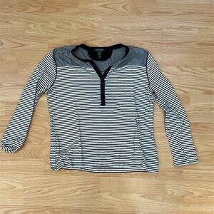 Ralph Lauren Women’s Striped Henley Long Sleeve XL